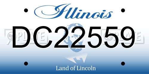 DC22559 Illinois License Plate