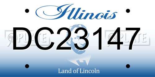 DC23147 Illinois License Plate
