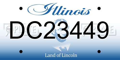 DC23449 Illinois License Plate