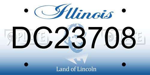DC23708 Illinois License Plate