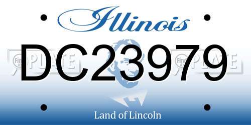 DC23979 Illinois License Plate