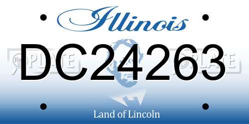 DC24263 Illinois License Plate