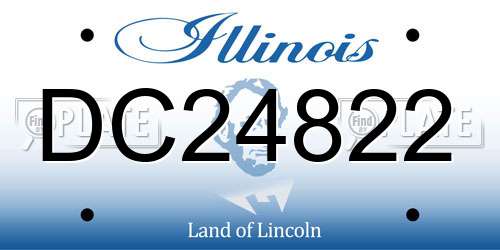 DC24822 Illinois License Plate