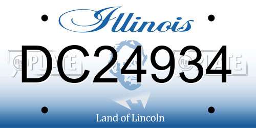 DC24934 Illinois License Plate