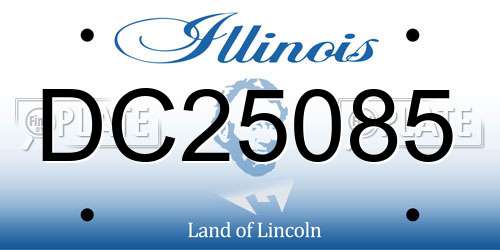 DC25085 Illinois License Plate