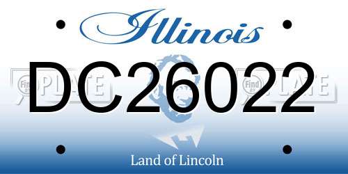 DC26022 Illinois License Plate
