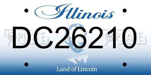 DC26210 Illinois License Plate