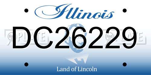 DC26229 Illinois License Plate