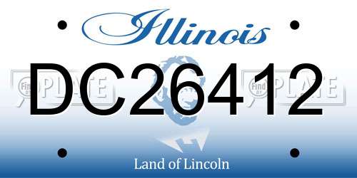 DC26412 Illinois License Plate