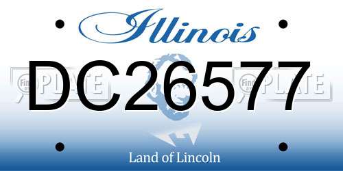 DC26577 Illinois License Plate