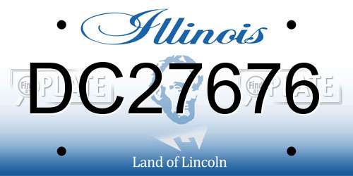 DC27676 Illinois License Plate
