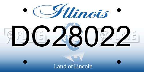 DC28022 Illinois License Plate