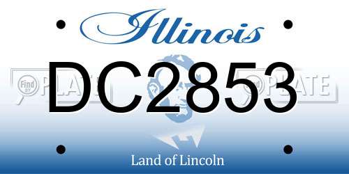DC2853 Illinois License Plate