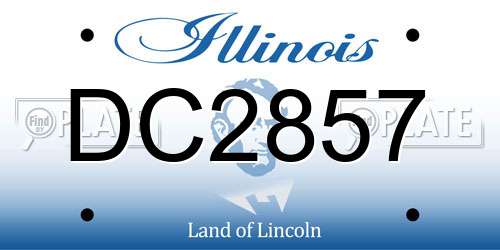 DC2857 Illinois License Plate