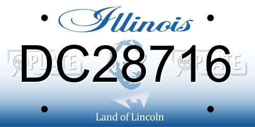 DC28716 Illinois License Plate