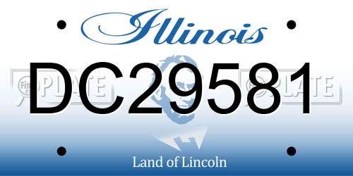 DC29581 Illinois License Plate