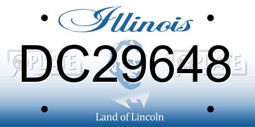 DC29648 Illinois License Plate