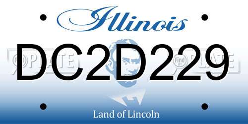 DC2D229 Illinois License Plate