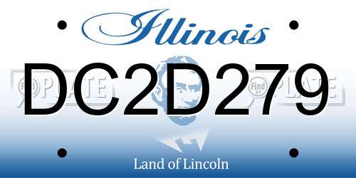 DC2D279 Illinois License Plate
