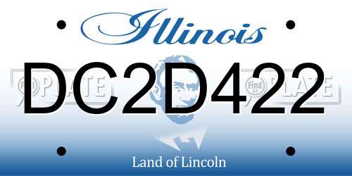 DC2D422 Illinois License Plate