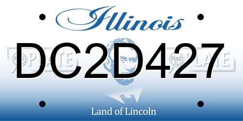 DC2D427 Illinois License Plate