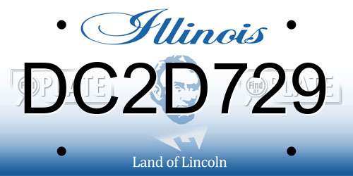 DC2D729 Illinois License Plate