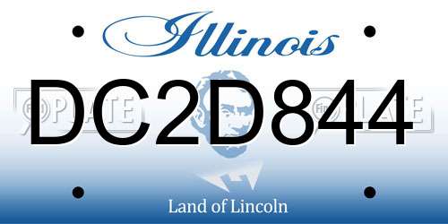 DC2D844 Illinois License Plate