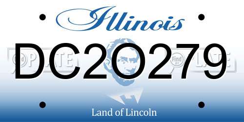 DC2O279 Illinois License Plate