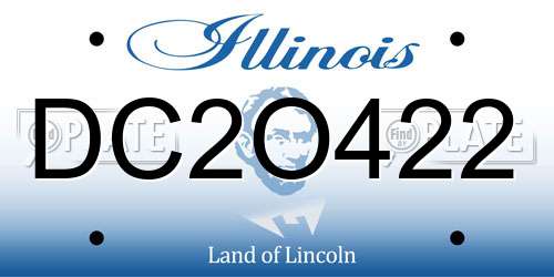 DC2O422 Illinois License Plate