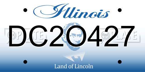 DC2O427 Illinois License Plate
