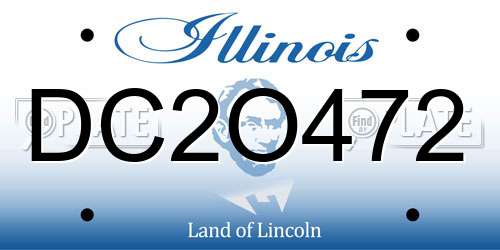 DC2O472 Illinois License Plate