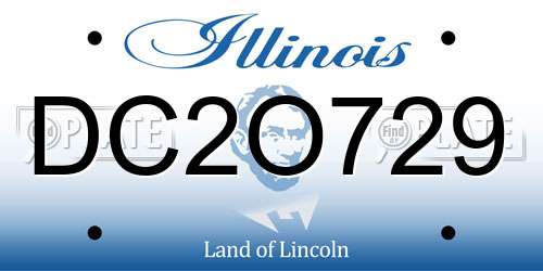 DC2O729 Illinois License Plate