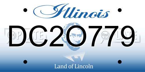 DC2O779 Illinois License Plate