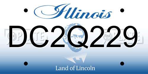 DC2Q229 Illinois License Plate