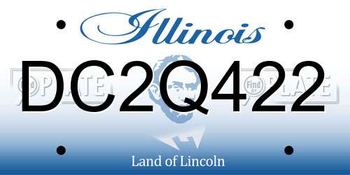 DC2Q422 Illinois License Plate
