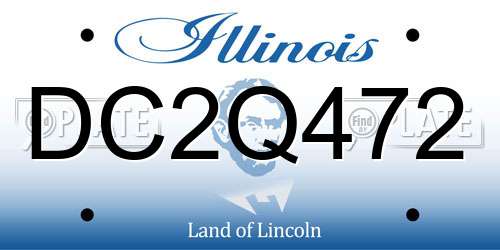 DC2Q472 Illinois License Plate