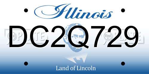 DC2Q729 Illinois License Plate