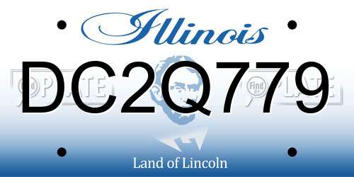 DC2Q779 Illinois License Plate