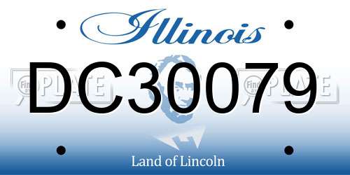 DC30079 Illinois License Plate