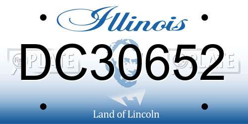 DC30652 Illinois License Plate