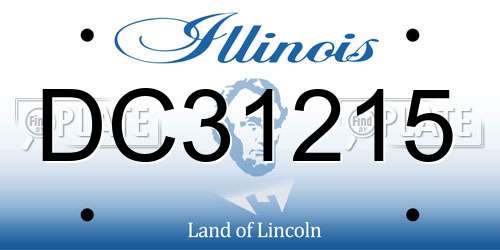 DC31215 Illinois License Plate