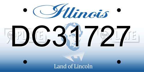DC31727 Illinois License Plate