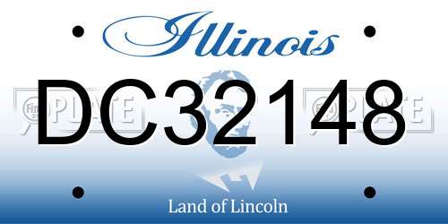 DC32148 Illinois License Plate