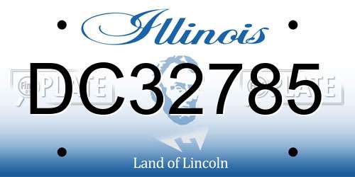 DC32785 Illinois License Plate