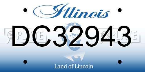 DC32943 Illinois License Plate