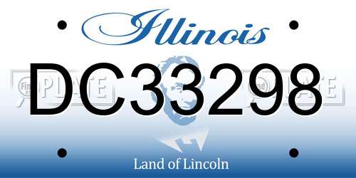 DC33298 Illinois License Plate