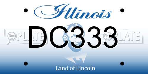 DC333 Illinois License Plate