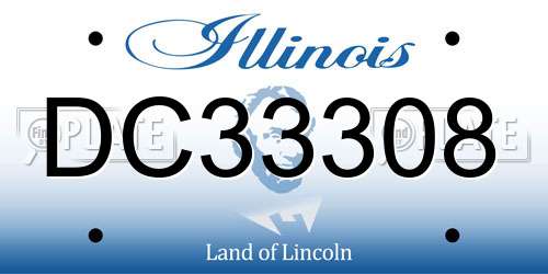 DC33308 Illinois License Plate