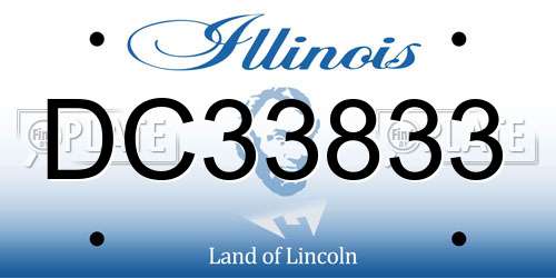 DC33833 Illinois License Plate