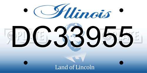 DC33955 Illinois License Plate